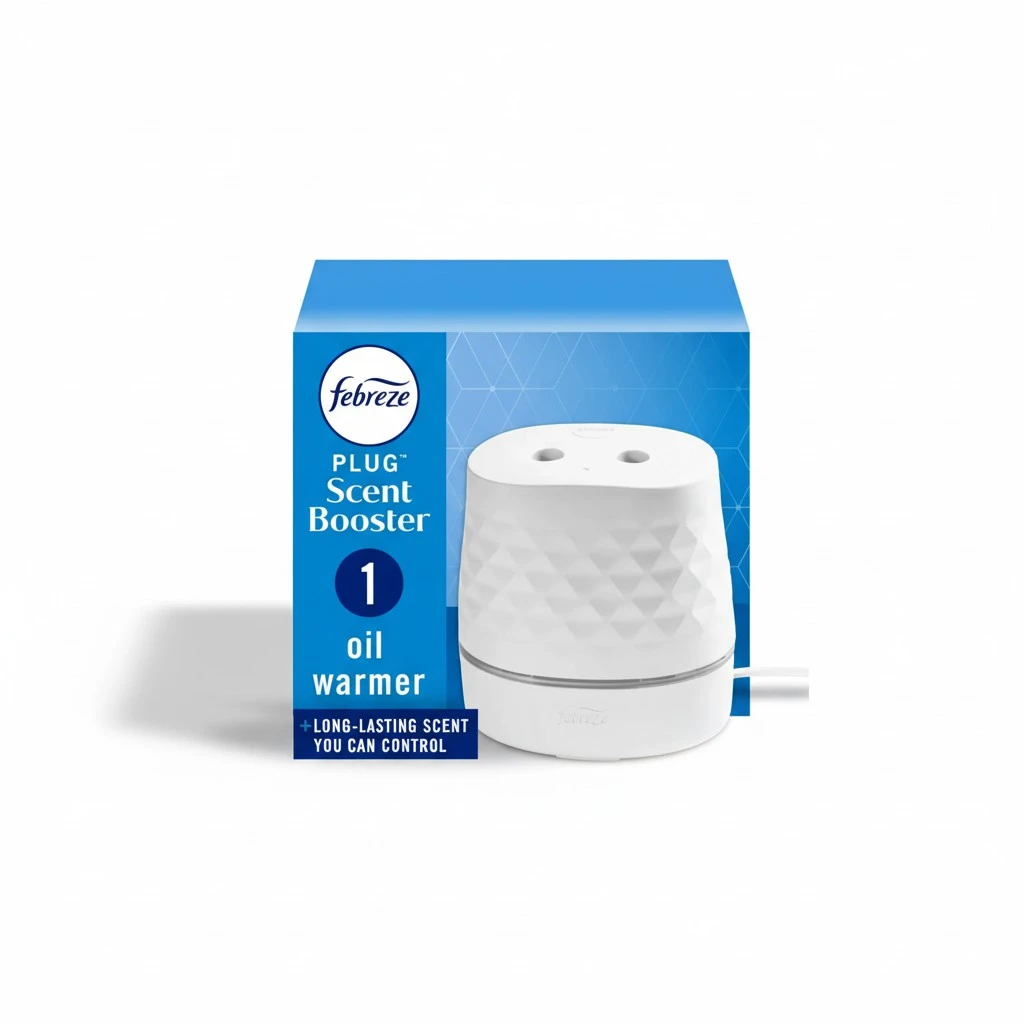 Febreze Plug Scent Booster Continuous Scent Device Oil Diffuser, Compatible with Febreze Air Freshener Plug in Refills
