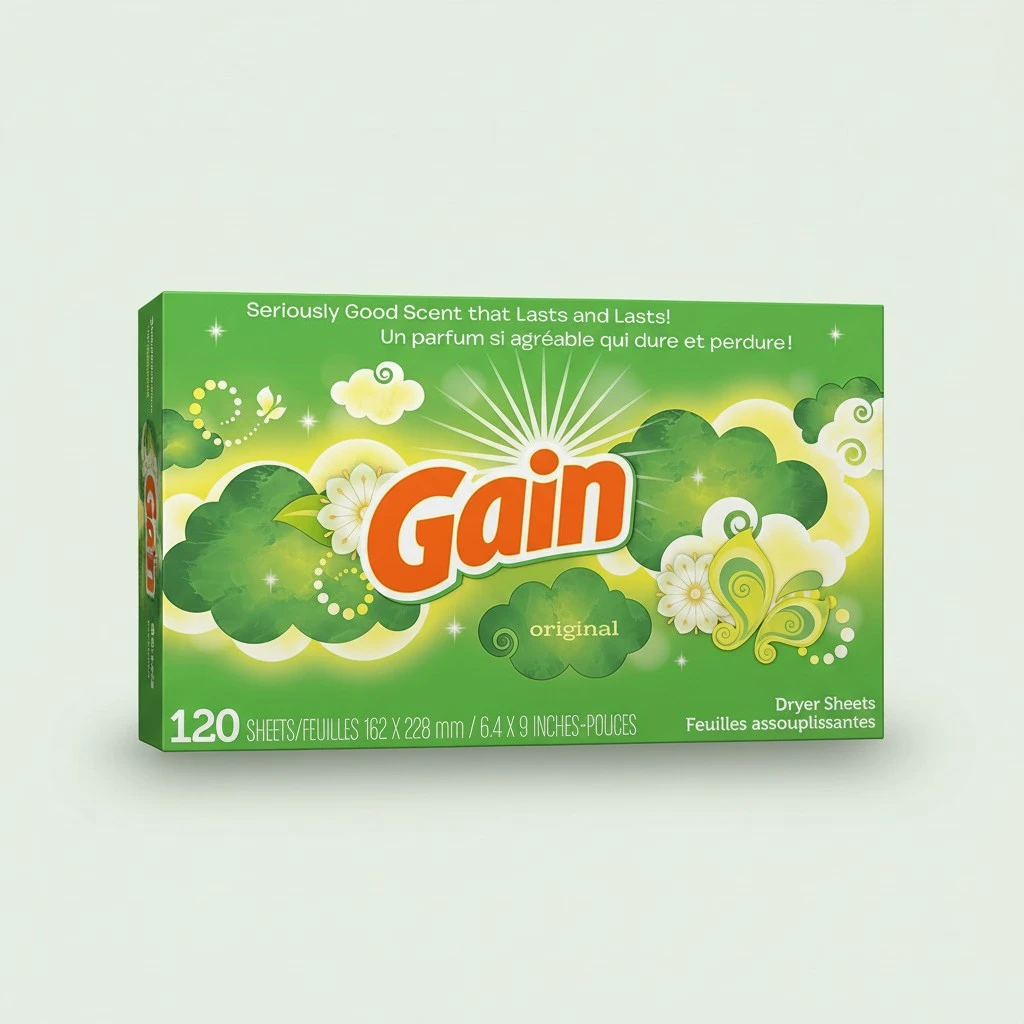 Gain Dryer Sheets, Original, 120 Count (Packaging May Vary) (Pack of 6)