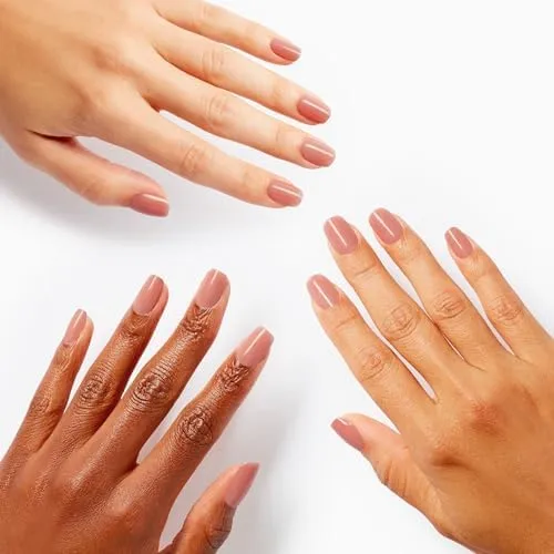 OPI xPRESS/ON Somewhere Over the Rainbow Mountains | Nude Short Round Press On Nails | With Nail Glue | Spring Collection