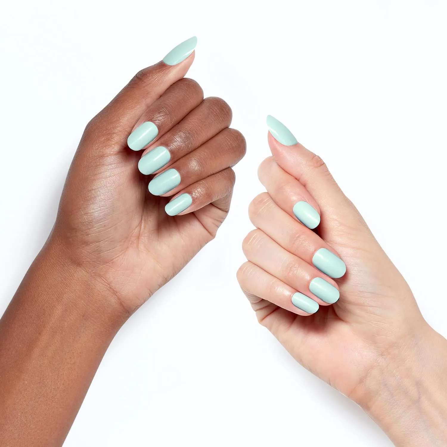 OPI xPRESS/ON Gelato on My Mind | Soft Blue Short Round Press On Nails | With Nail Glue | Long Lasting, Reusable, Non-damaging