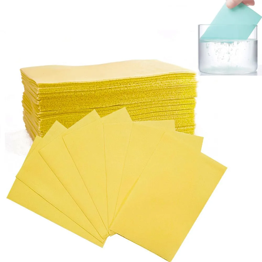120pieces, Multi-effect floor cleaning sheet, strong decontamination tile household fresh fragrance, instant floor cleaning sheet (Yellow)
