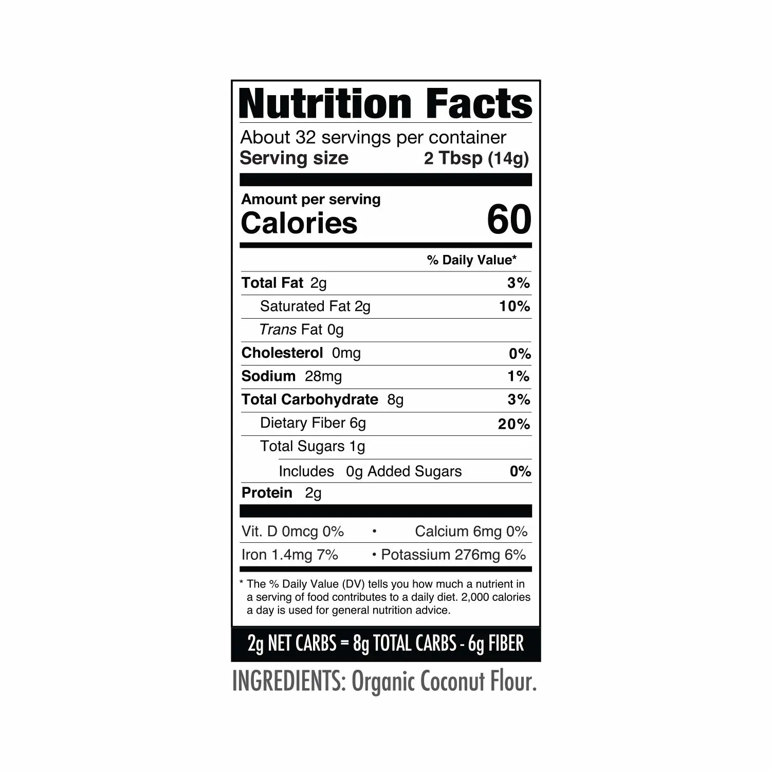 Wholesome Yum Premium Organic Coconut Flour For Baking & More (16 oz / 1 lb) - Low Carb, Gluten Free, Non GMO, Keto Friendly Flour Substitute