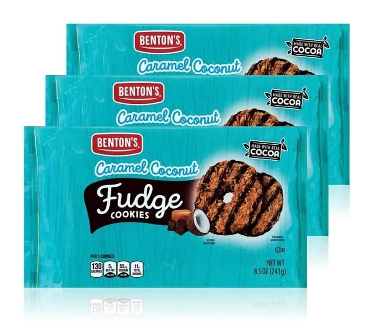 Benton’s Cookies (Pack of 3, Caramel Coconut Fudge)