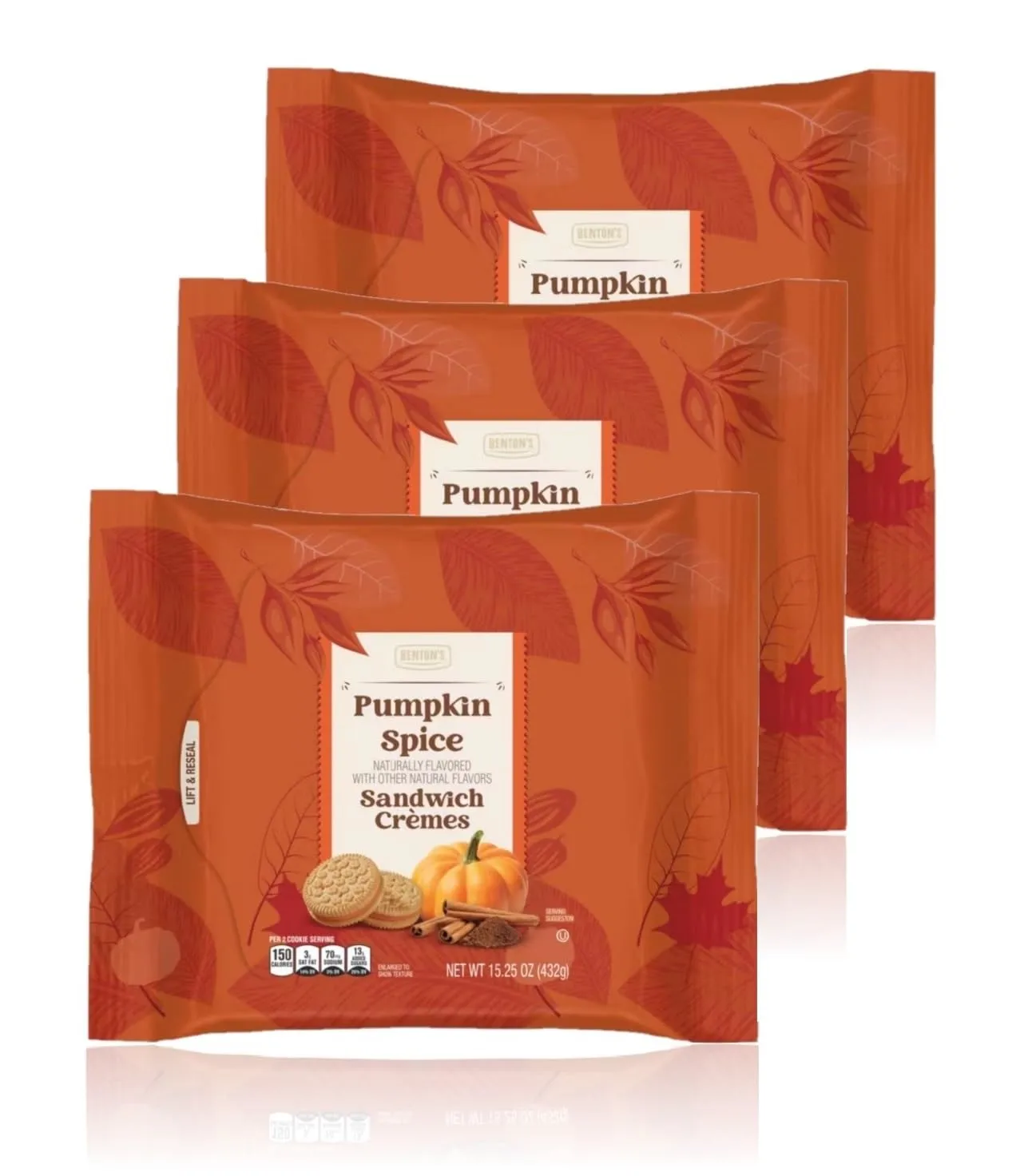 Benton’s Cookies (Pack of 3, Pumpkin Spice)
