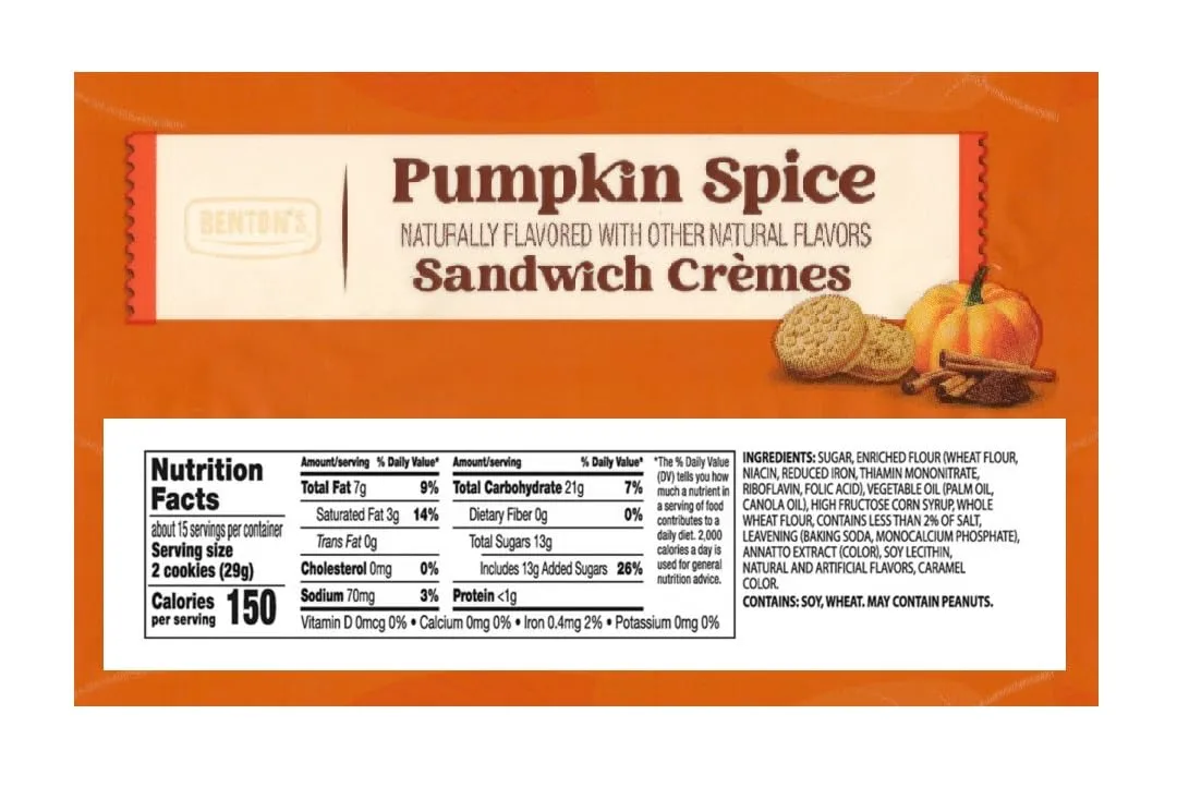 Benton’s Cookies (Pack of 3, Pumpkin Spice)
