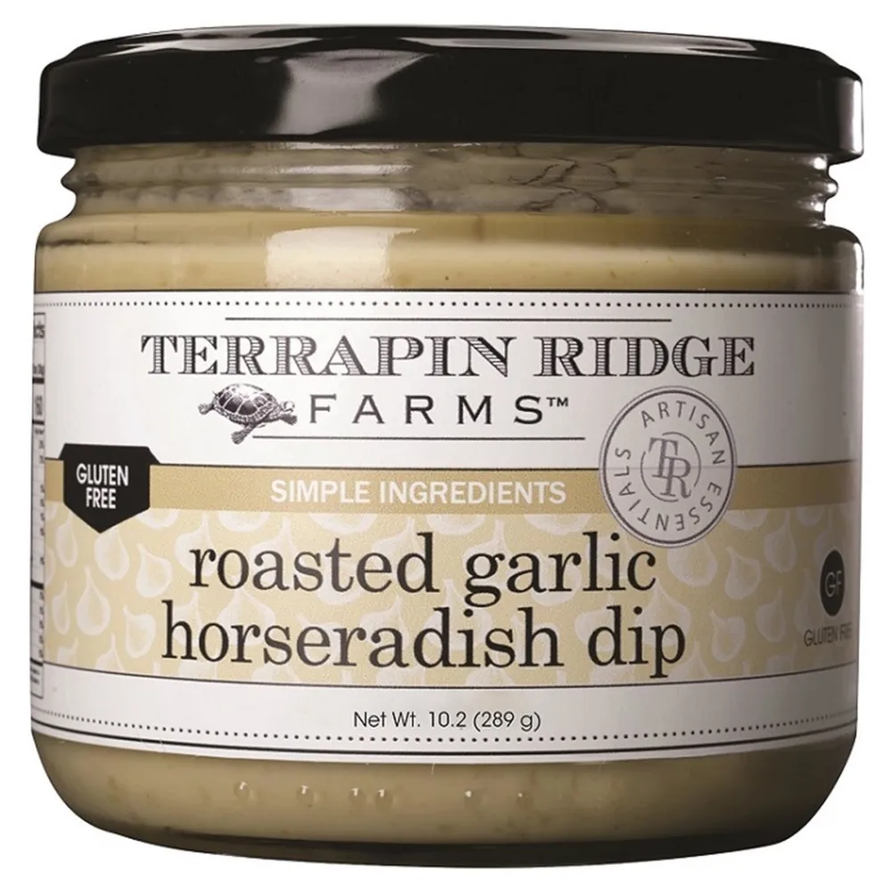 Terrapin Ridge Farms Roasted Garlic Horseradish Dip – One 10.2 Ounce Jar