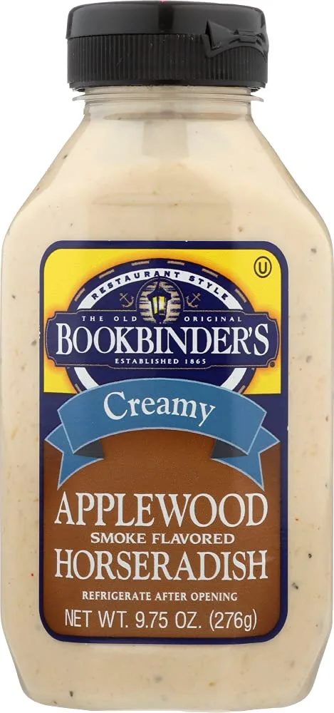 Bookbinder's Creamy Applewood Smoke Flavored Horseradish, 9.75 Oz. (2 Pack)