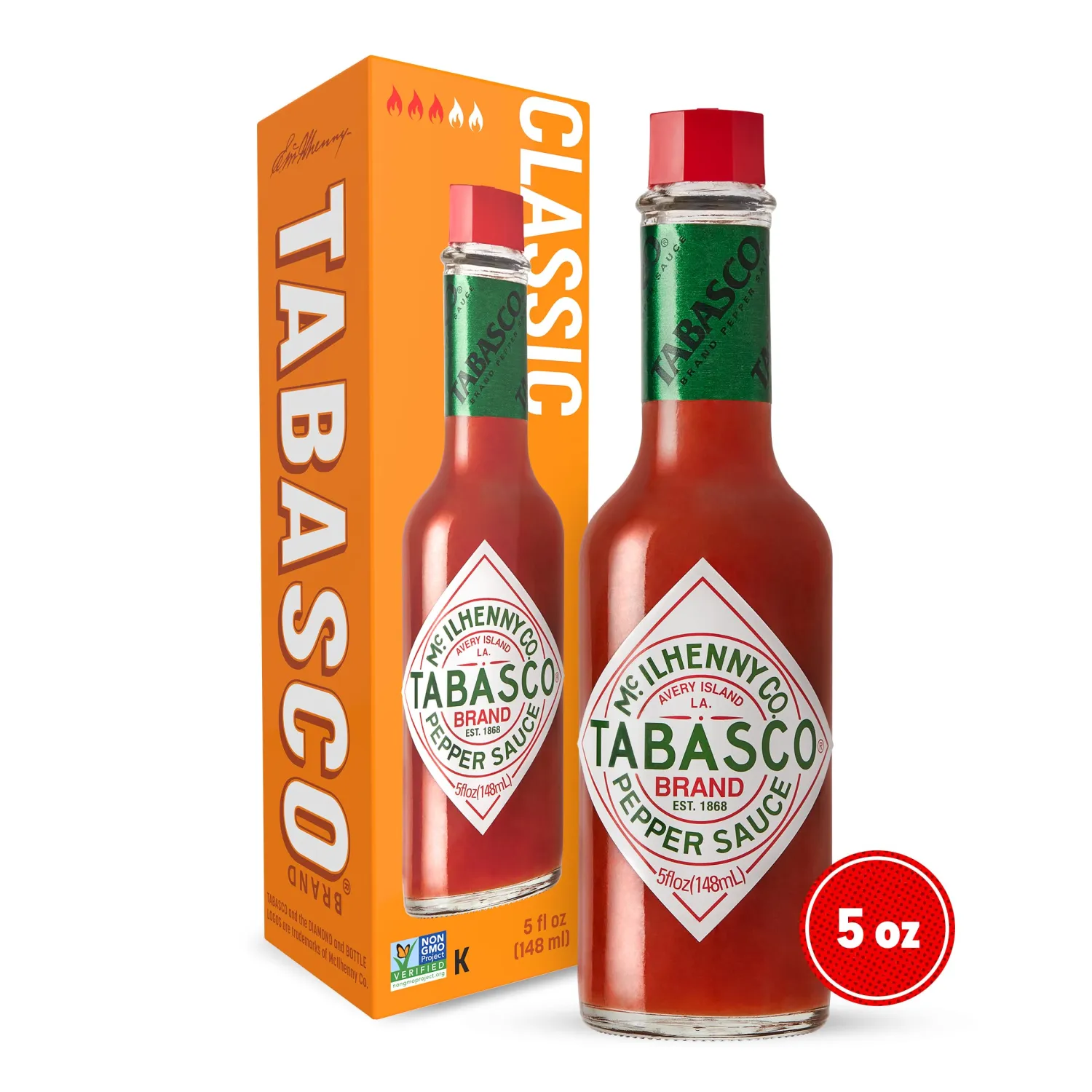 Tabasco Hot Sauce, Original Red Pepper, 5 oz