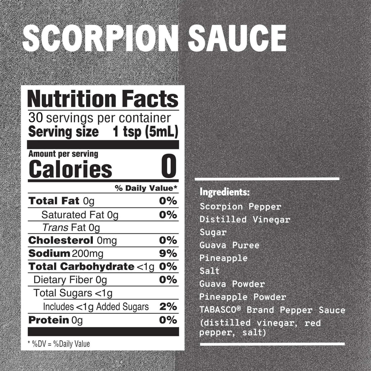 TABASCO Brand Scorpion Sauce, Fiery & Intense Hot Sauce, Glass Bottle, Bold & Hot, Scorpion Pepper, Guava, & Pineapple Blend, Great on Tacos & More, 5 Fl Oz (Pack of 1)