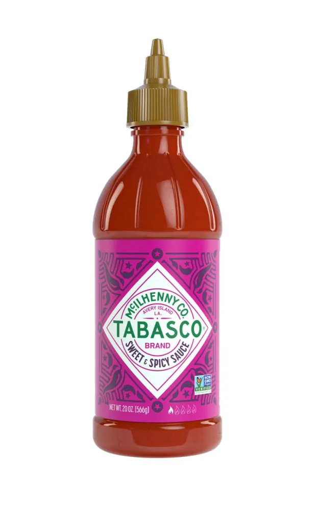 TABASCO® Brand Sweet and Spicy Sauce, Mild Hot Sauce, Easy-to-Squeeze Bottle, Perfect Balance of Sweet & Heat, Versatile Flavor, Great on Fish Tacos, Salads, Asian Food & More, 20 Oz (Pack of 1)