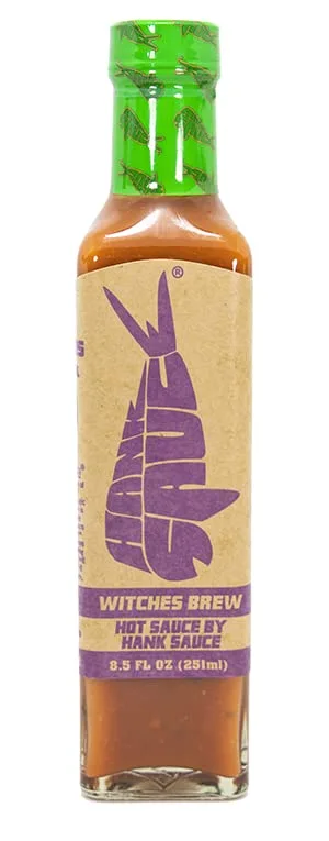 Witches Brew Hot Sauce By Hank Sauce - Fresh Jalapeño & Cayenne Pepper Blend Infused With Fresh Garlic & Cilantro - Gluten Free, Multipurpose Craft Hot Sauce - 8.5 Fl Oz (Pack Of 1)
