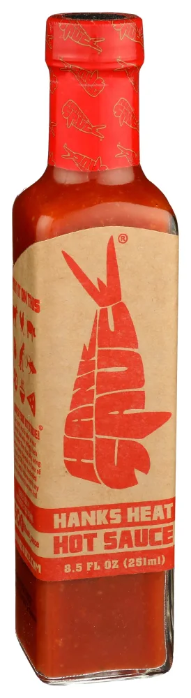 Hank’s Heat Hot Sauce By Hank Sauce - Habanero/Cayenne Pepper Blend Infused With Fresh Garlic & Basil - Multipurpose Craft Hot Sauce - Gluten Free, Vegan - 8.5 Fl Oz (Pack Of 1)