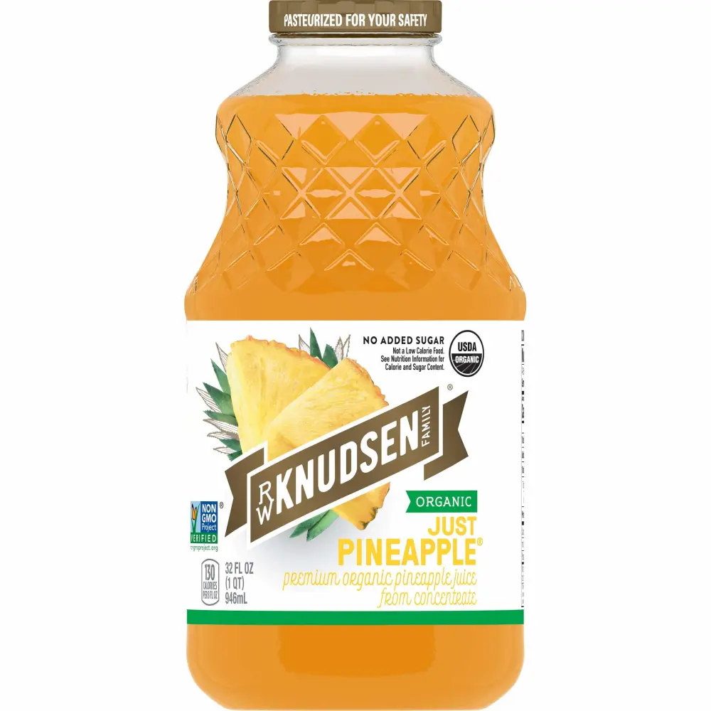 R.W. Knudsen Organic Just Pineapple Juice, 32 Ounces