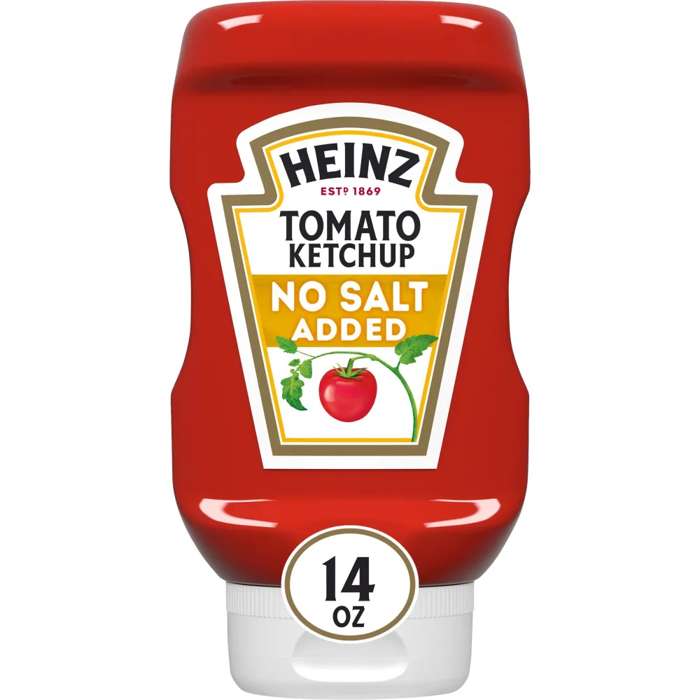 Heinz Tomato Ketchup with No Salt Added, 14 oz Bottle