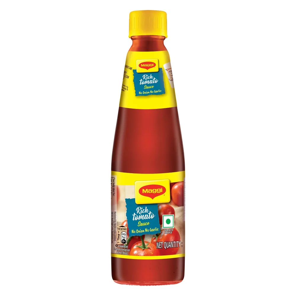 Nestle Maggi Rich Tomato Sauce, ketchup, No Onion No Garlic, 500 grams - 17.6 oz Bottle - Vegetarian