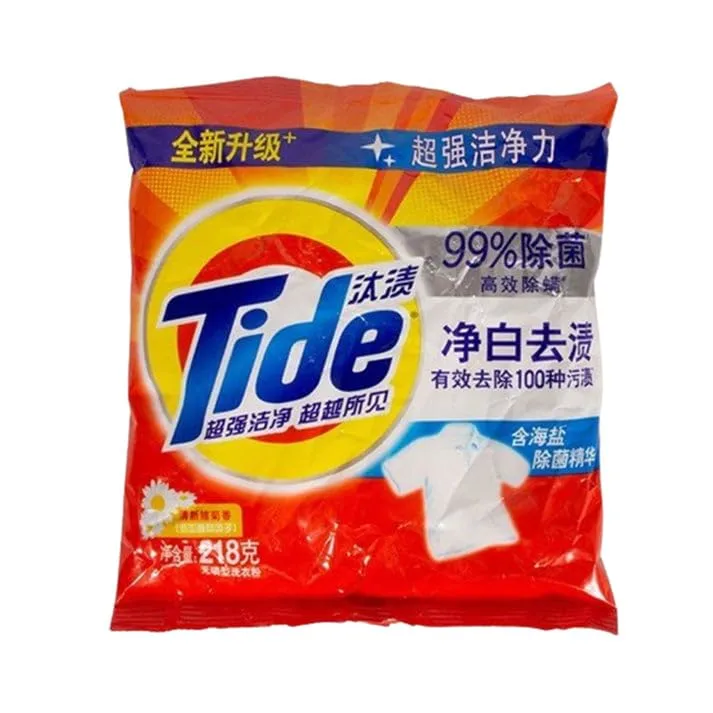VeZee's Tide Powder Laundry Detergent, Original Scent, 218g/7.70oz Bag:. : 40 Packs