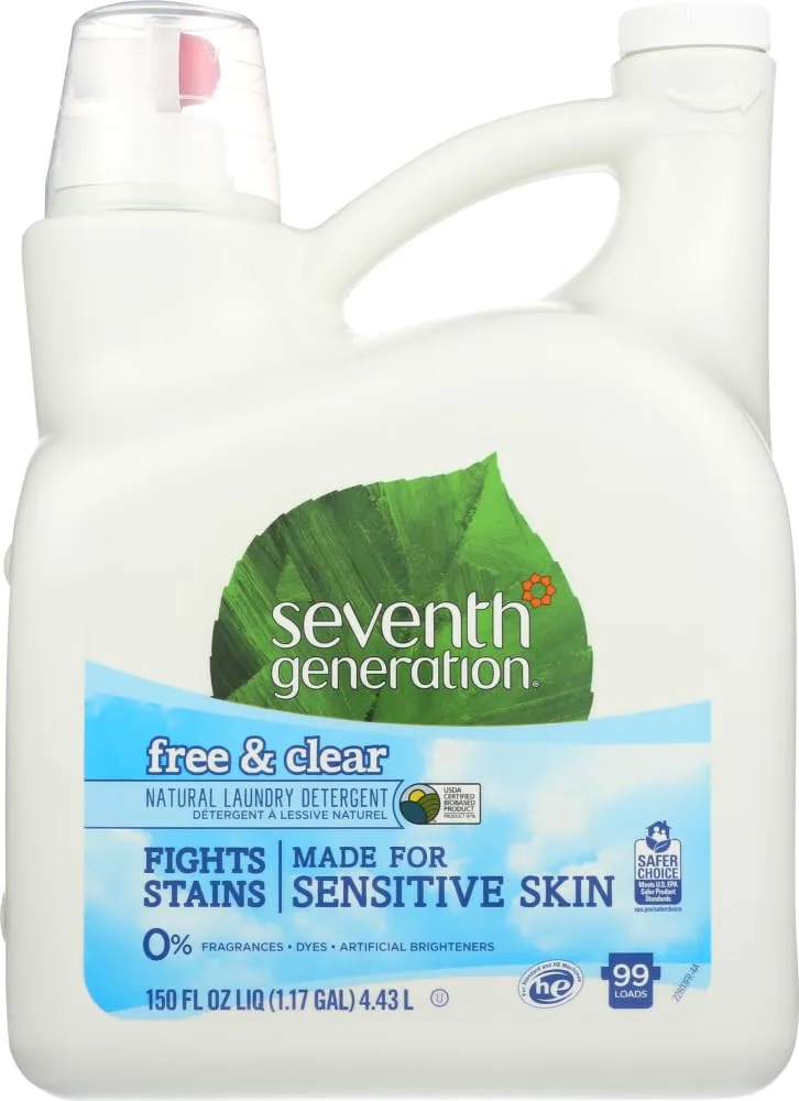 Seventh Generation Free and Clear Natural Laundry Detergent 150 oz