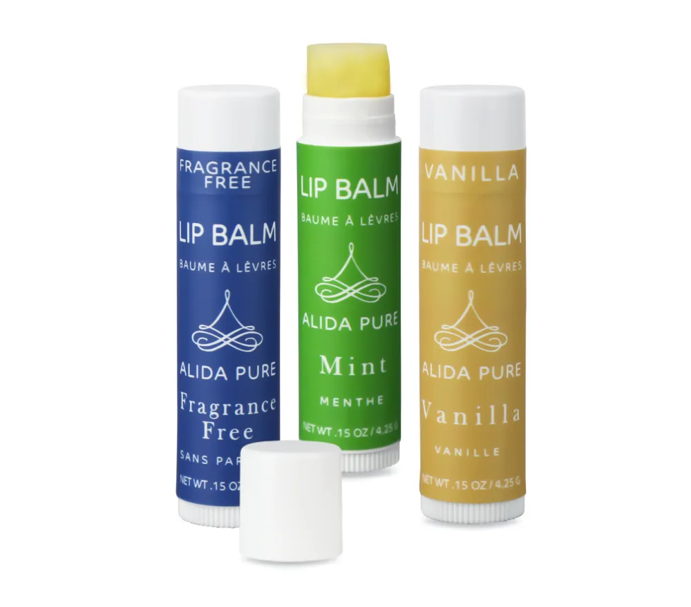 Favorites Lip Balm Collection, Vegan Lip Balm Set, Bees Wax Free, Coconut Oil Free, Avocado Oil, Organic Jojoba Oil, Vitamin E, Natural Moisturizer For Dry Cracked Lips, 3 Tube Set