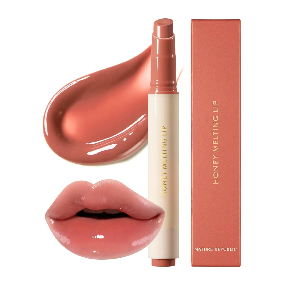 Nature Republic HONEY MELTING LIP (06 COCONUT) SOFT LIP STICK, korean lip, Lip Gloss, Glow lip, glossy, lip balm, lip crayon, jelly gloss, lip pen, tint gloss, sheer lip, korean make up