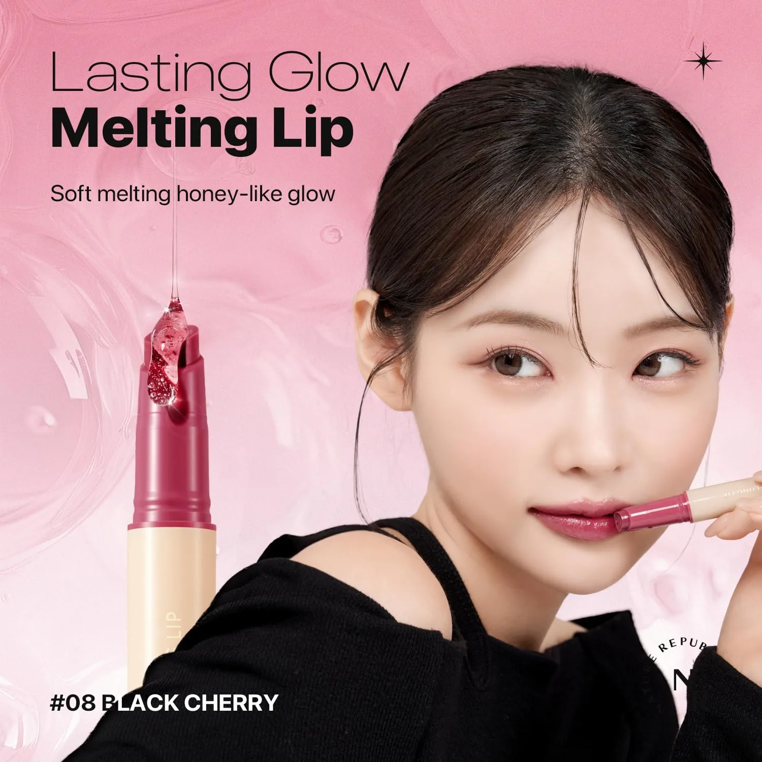 Nature Republic HONEY MELTING LIP (08 CHERRY) SOFT LIP STICK, korean lip, Lip Gloss, Glow lip, glossy, lip balm, lip crayon, jelly gloss, lip pen, tint gloss, sheer lip, korean make up