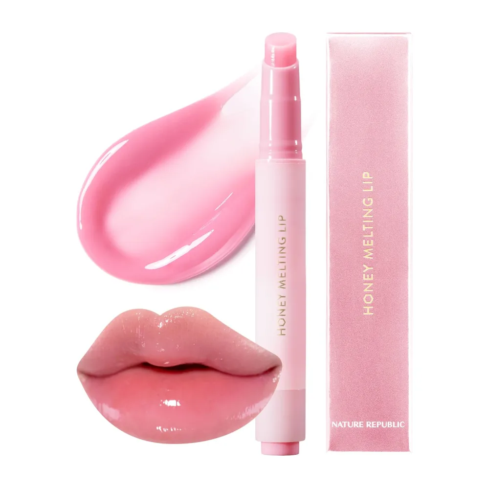 Nature Republic HONEY MELTING LIP PLUMPING (11 PINK) SOFT LIP STICK, Tint & Plump,Lip Gloss,glossy, lip balm, lip crayon, jelly gloss, lip pen, tint gloss, lip volumizer, lip plumper, korean make up