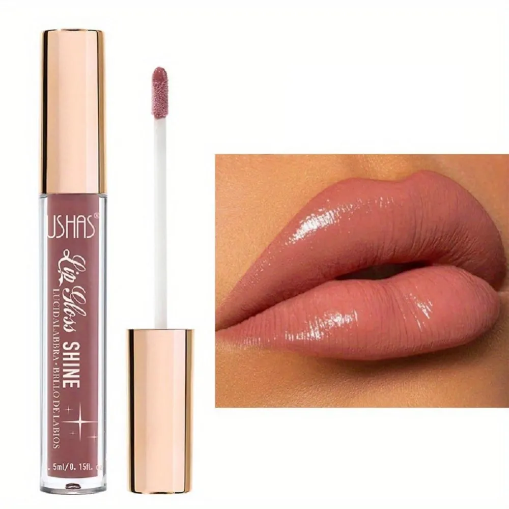 USHAS Pearlescent Liquid Lip Gloss, Lasting Formula, Non-Sticky, 12 Shades, Waterproof Lip Color (2)