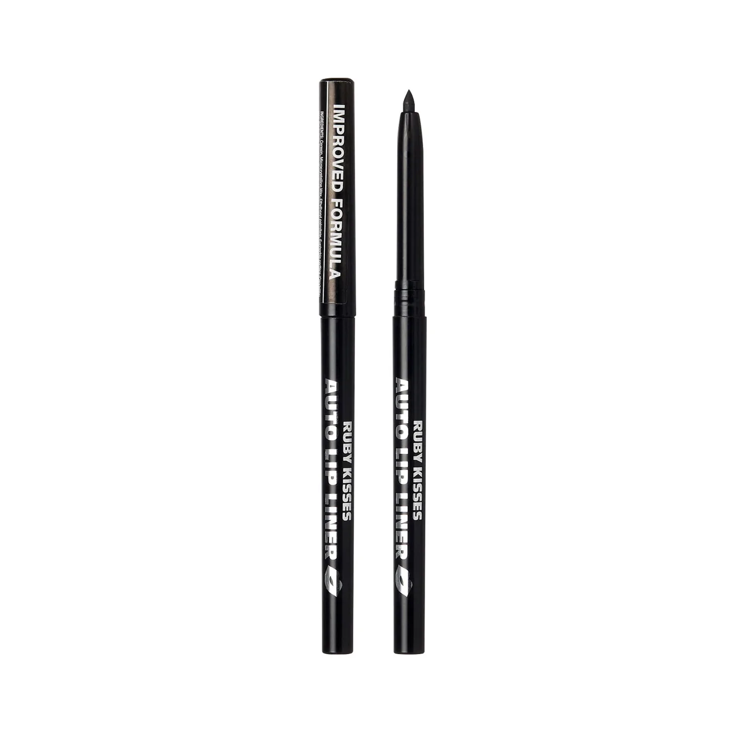 Ruby Kisses Auto Lip Liner Pencil, Long Lasting, Smooth Application Mechanical Lip Liner Pencil (Black)