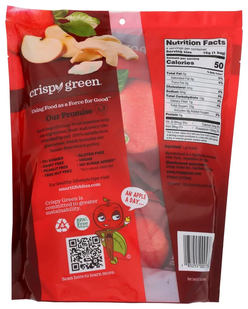 CRISPY GREEN Freeze Dried Apple, 2.12 OZ