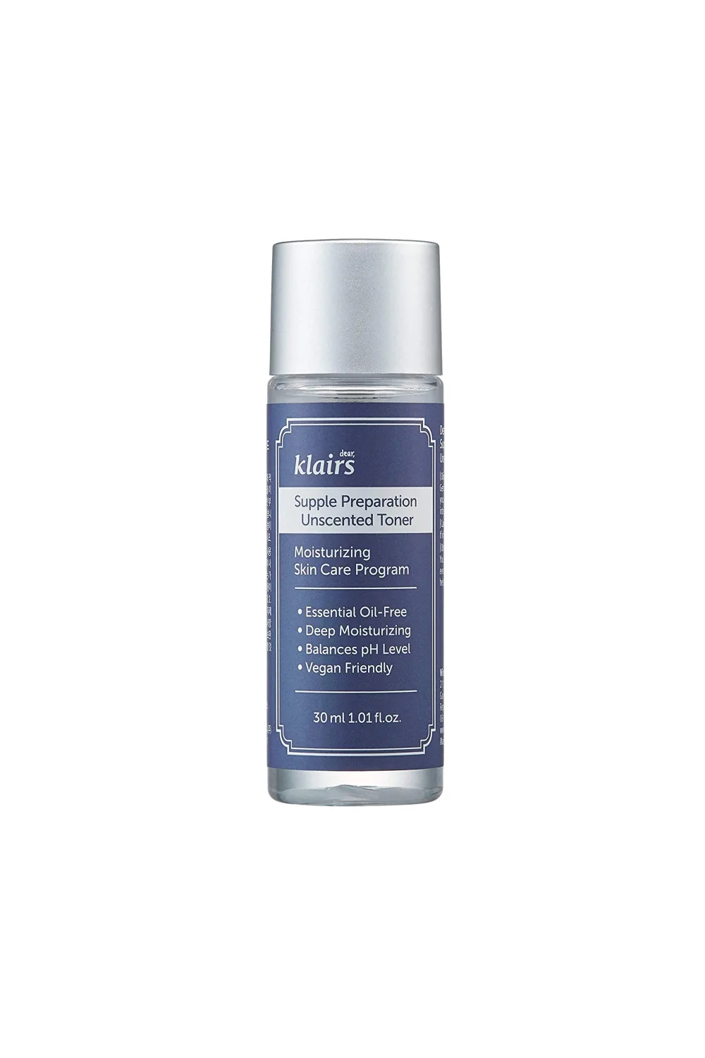 [DearKlairs] Supple Preparation Unscented Toner 1.01 Fl Oz, Soothing, Fast Absorbing, Non-Irritating, Fragrance-Free, Trial Size, K-Routine