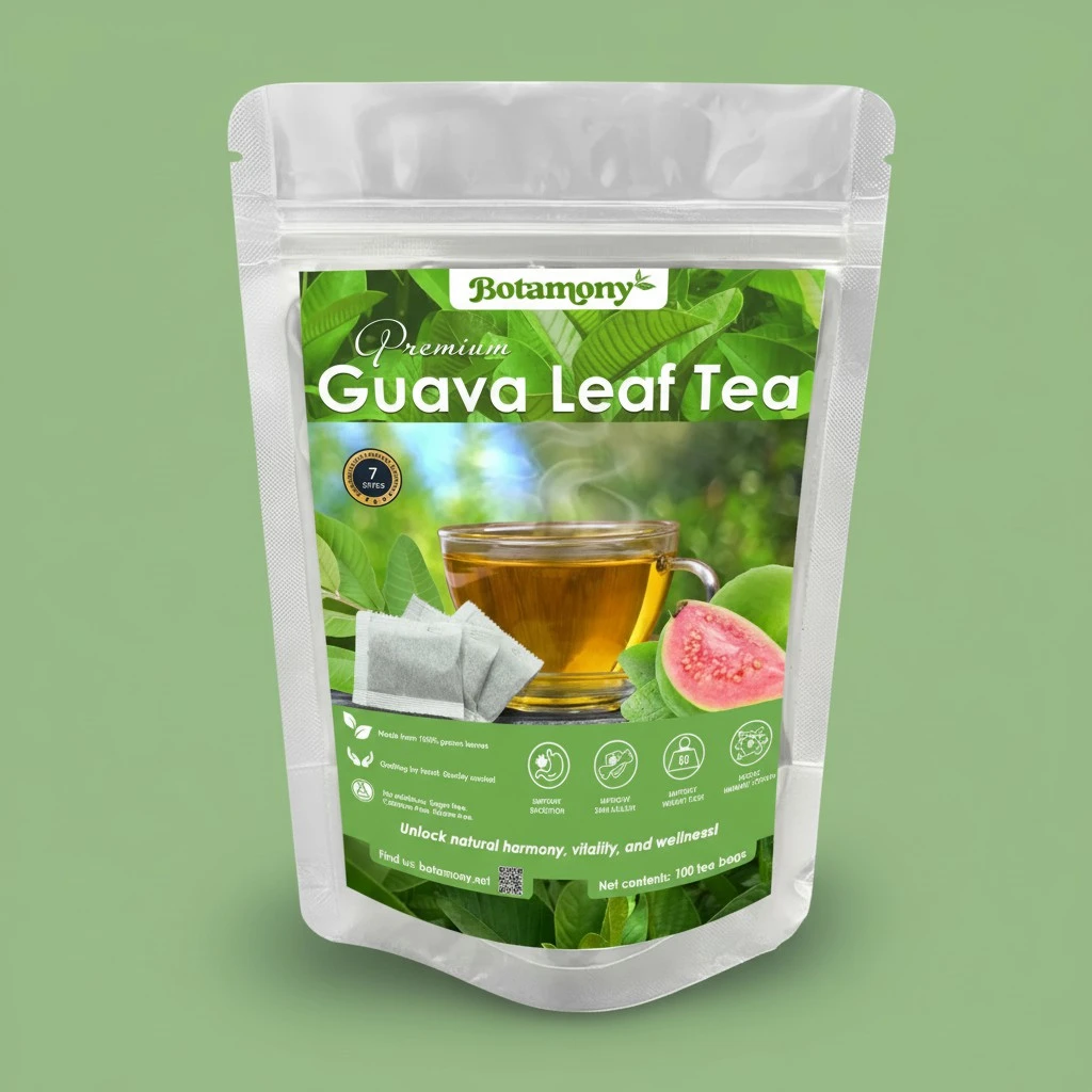 BOTAMONY Premium 100 Guava Leaf Tea Bags, 100% Natural Pure Organic Guava Leaves Herbal Tea | Boost Immunity & Rich in Antioxidants | Handmade Non-GMO Sugar/Caffeine/Gluten Free