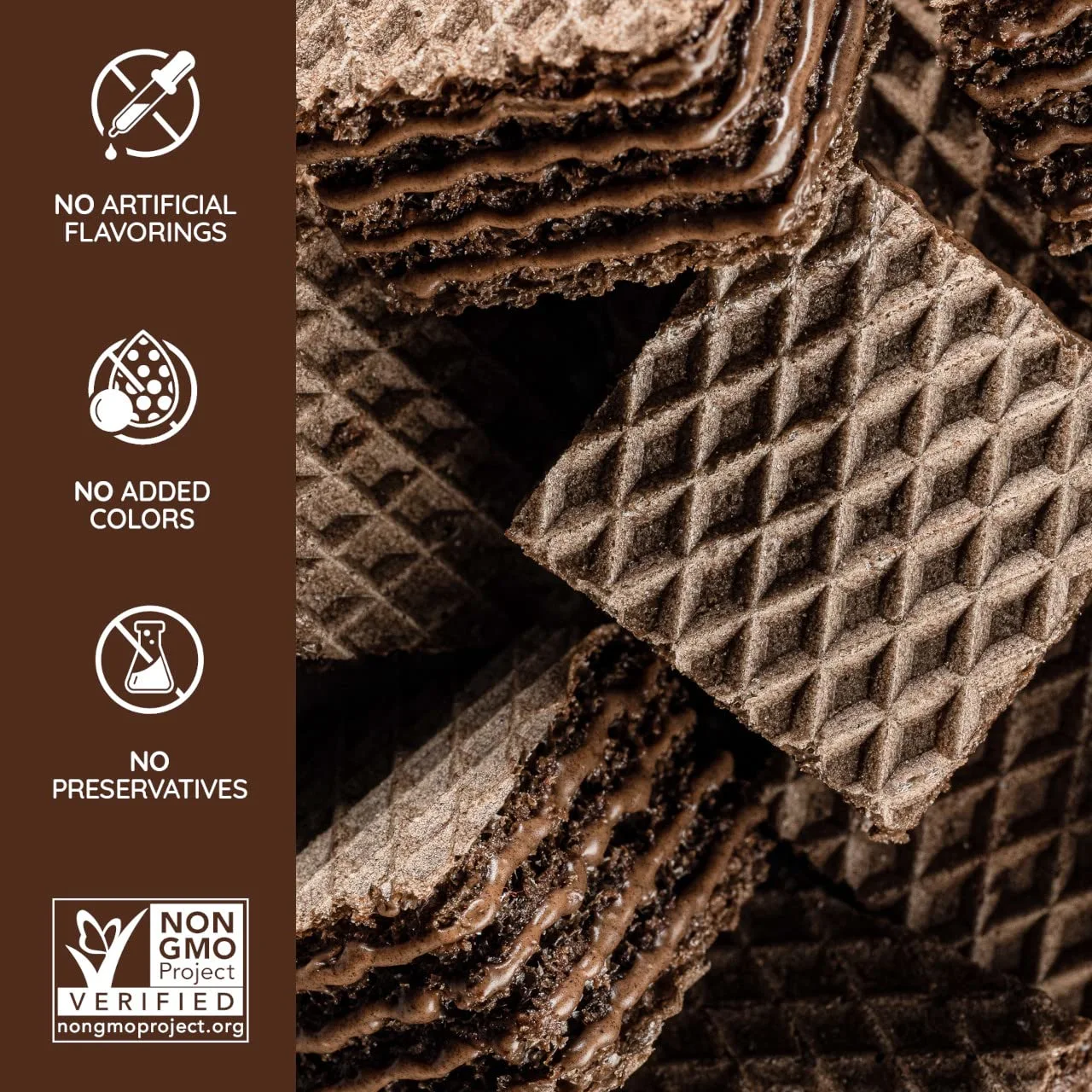 Loacker Quadratini Premium Double Choc Wafer Cookies, 250g/8.82oz (14305)