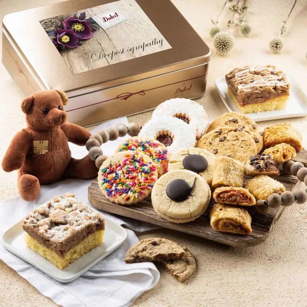 Sympathy Gift Baskets, Gourmet Food Gifts Baskets, Condolence Gifts for Men Women Friends, Family, Neighbors and Co-workers By Dulcet Gift Baskets