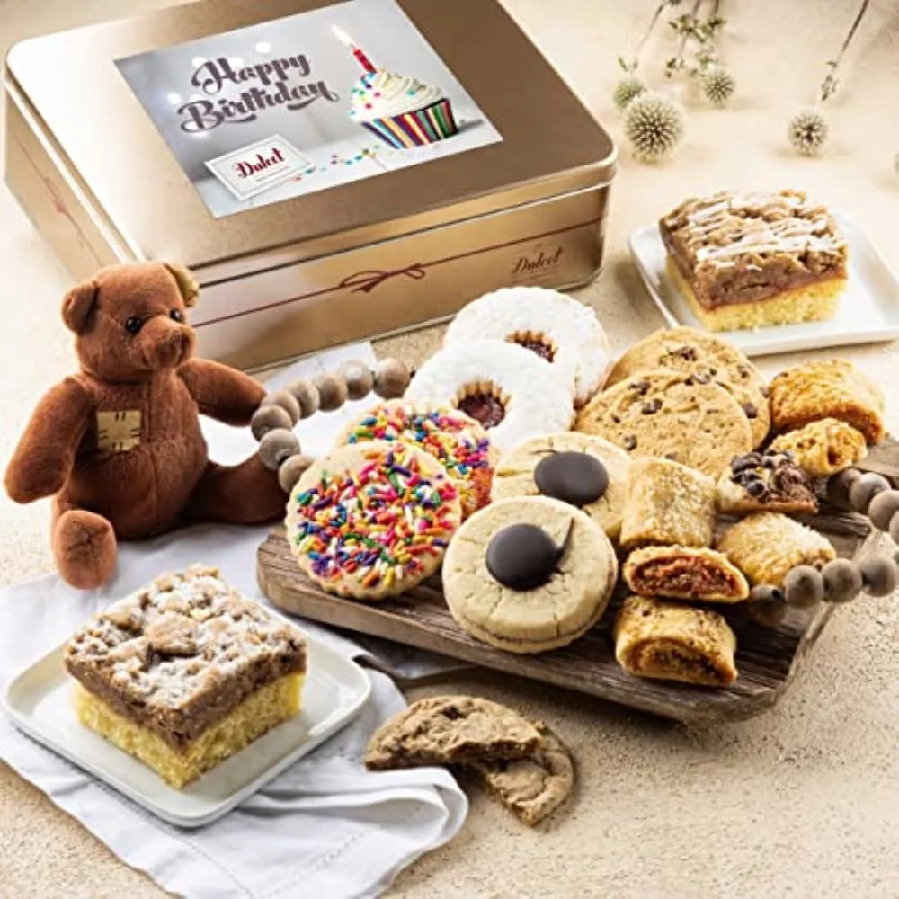 Happy Birthday Gift Baskets, Gourmet Birthday Food Gifts For Men, women, Girls, Boys, Friends, Family, Kids, Him or Her Food Gifts By Dulcet Gift Baskets