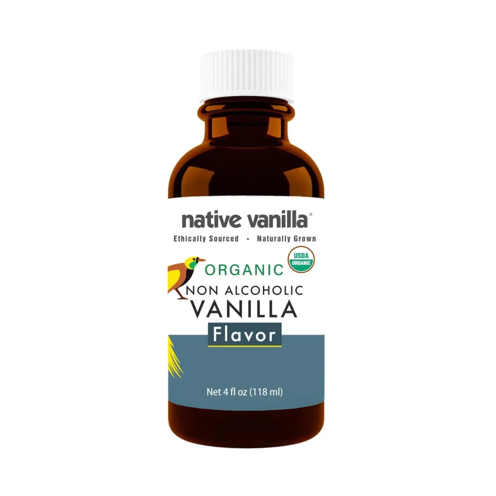 Native Vanilla - Organic Vanilla Flavor Non Alcoholic - 4 Fl Oz - Perfect for Cooking and Baking, and Dessert Crafting