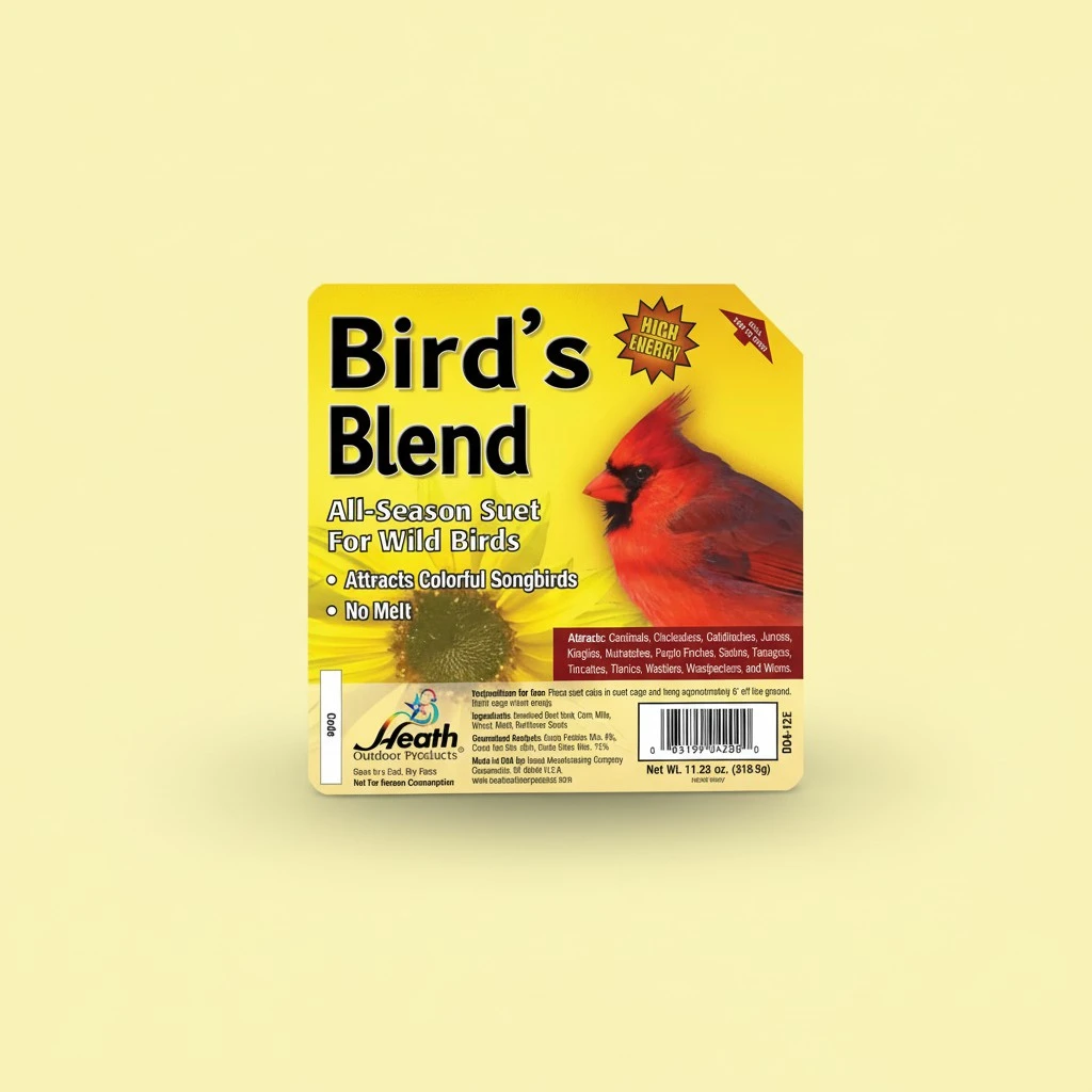 Heath Bird S Blend Suet Cakes Sample Pack, Contains 3 Suet Cakes, Try It, Your Birds Will Love it, for Woodpeckers, Cardinals, Siskins, Sparrows, Finchs & Many More Wild Bird Species