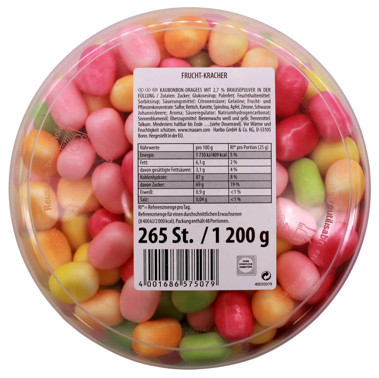 Haribo Maoam Frucht Kracher Tub-265 pcs