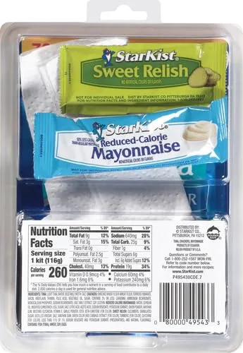 StarKist Lunch To-Go Chunk Light Mix Your Own Tuna Salad (Pouch), 4.1 Ounce Kit (Pack of 4)