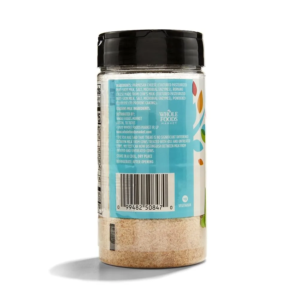 365 by Whole Foods Market, Cheese Parmesan Romano Grated, 8 Ounce