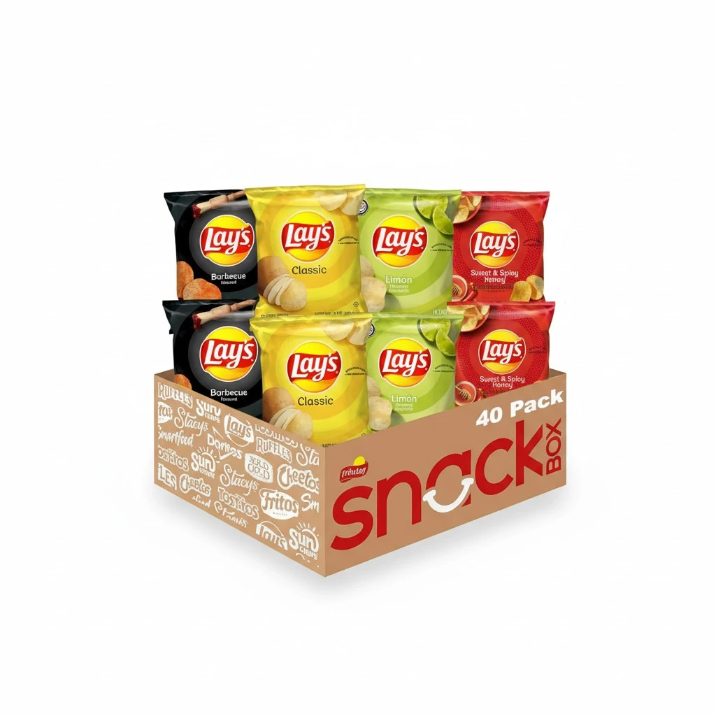 Lay's Potato Chips, Classic Chips Variety Pack, 1 Ounce (Pack of 40)