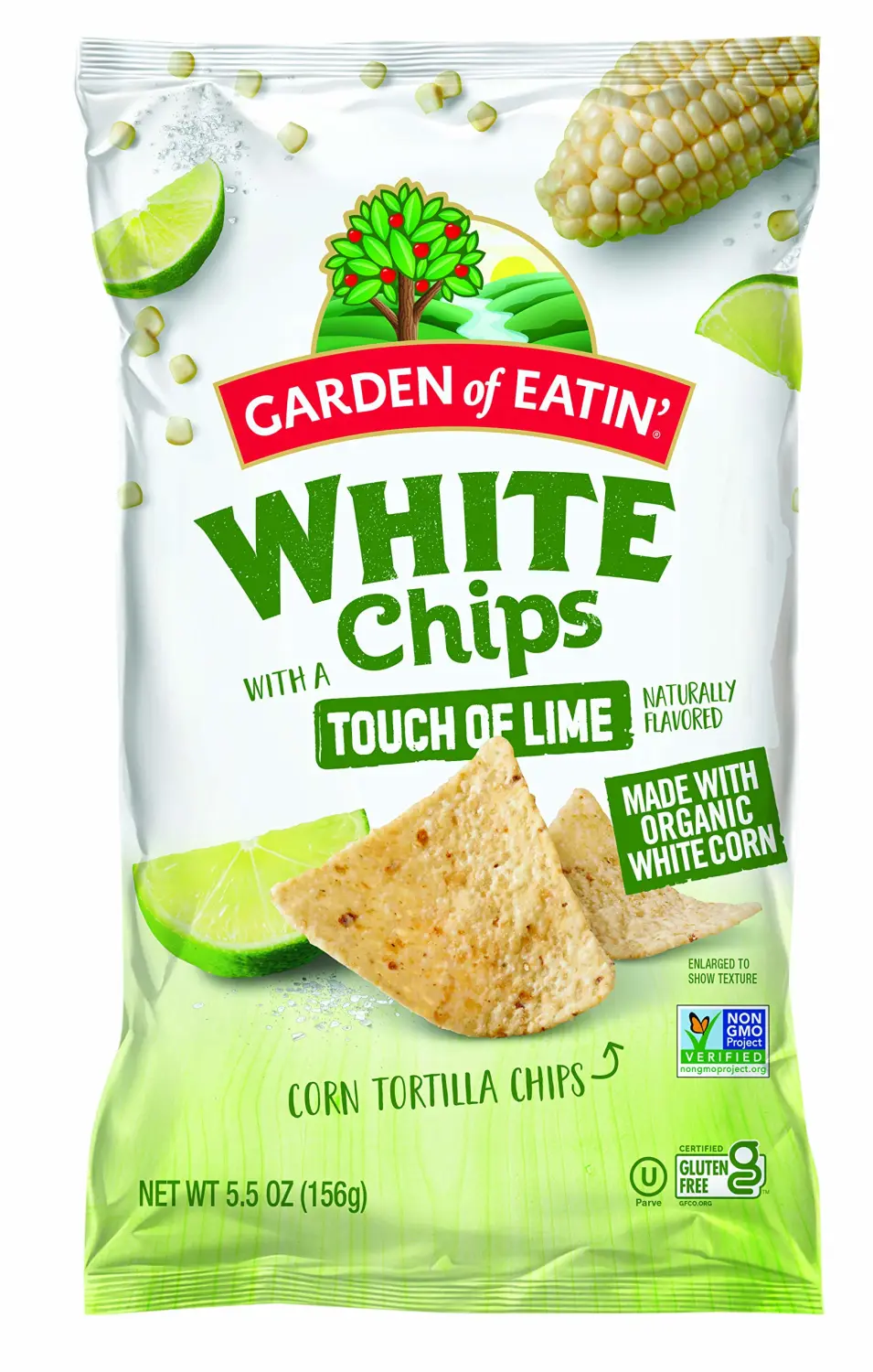 Garden of Eatin' Tortilla Chips, Lime, White Chips with a Touch of Lime, 5.5 oz (Pack of 12)