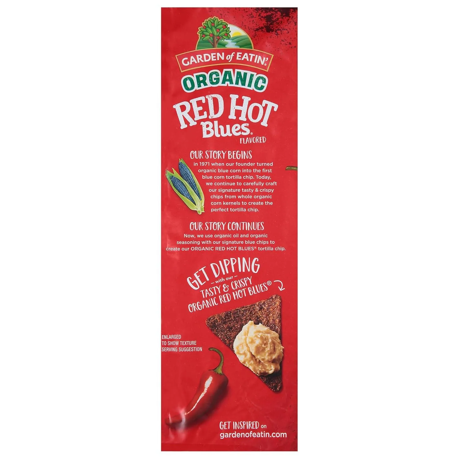 Garden of Eatin' Organic Red Hot Blues Blue Corn Tortilla Chip 14 oz