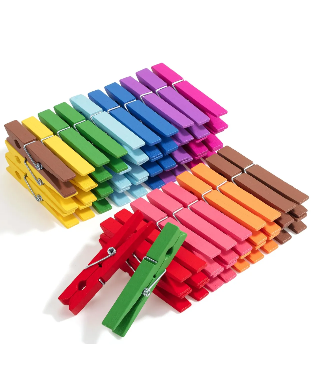 Mr. Pen- Wooden Clothes Pins, Natural Wood, 50 Pack, 2.9 Inch, Colorful, Rust Resistant Clothes Pins for Hanging Clothes, Clothes Pins Wood, Clothing Pins, Clothes Pegs, Clothespins, Wood Clothespin