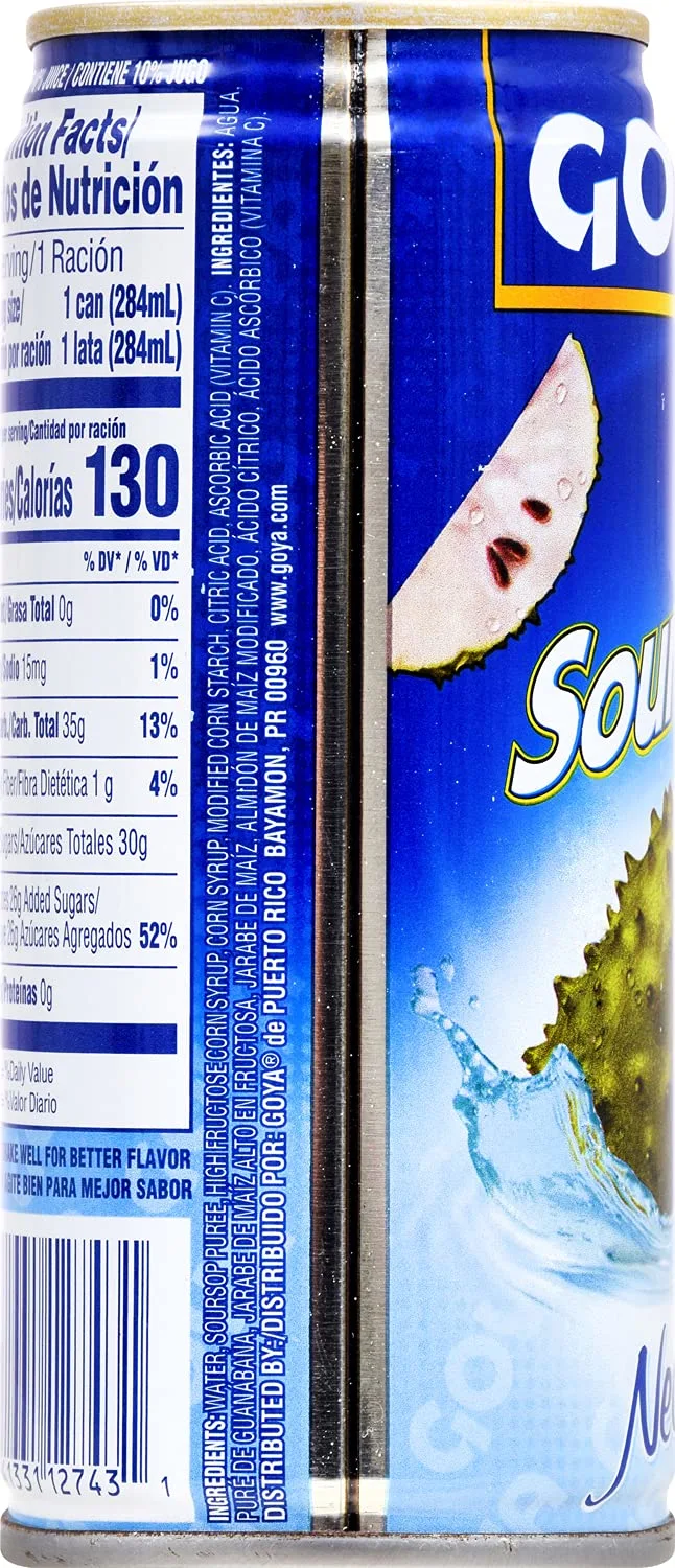Goya Foods Guanabana Soursop Nectar, 9.6 Fl Oz (Pack of 24)