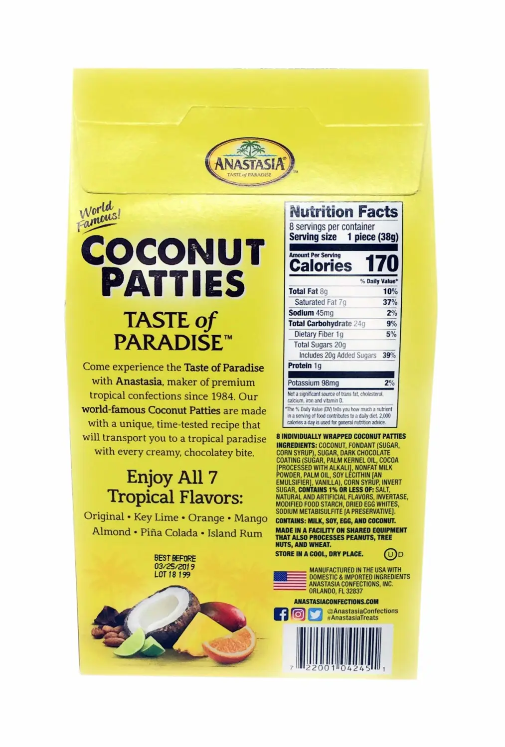 Coconut Patties Classic Original, 10.6 Oz. Box (8 Patties)