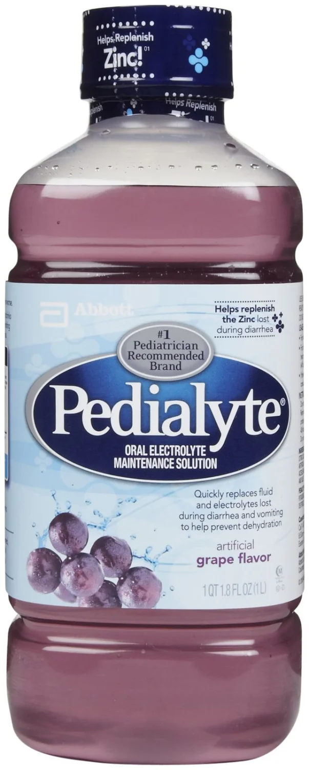 Pedialyte Electrolyte Solution, Grape, Hydration Drink, 1 Liter