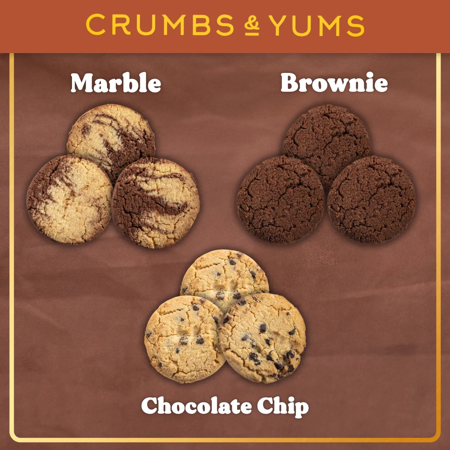 Cookies Gift Basket – Gourmet Assorted Cookies Tin with Marbel, Chocolate Chip and Brownie Flavors – Assorted Food Gift Box for Christmas, Thanksgiving, Fathers Day, Mothers Day, Family, Sympathy, Men & Women.