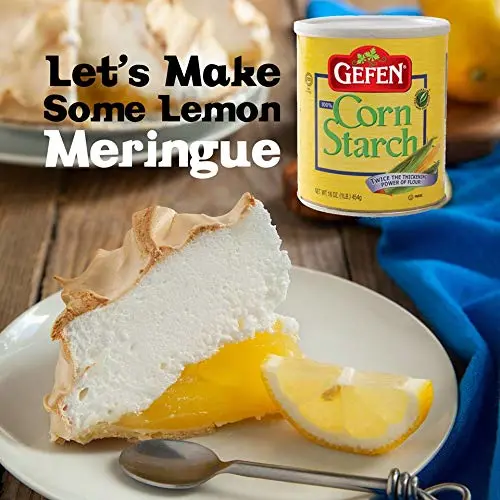Gefen Corn Starch, 100% Pure, 16oz Canister with Resealable Lid, Kosher, Great Flour Alternative, Twice the Thickening Power of Flour