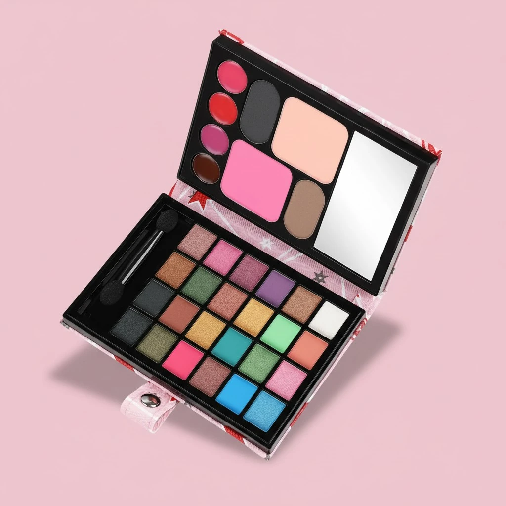 All in One Makeup Kit for Women Full Kit - 24 Eyeshadow, 4 Lipsticks, 1 Blushers, 1 Powder, 2 Eyebrow Powder, 1 Mirror, 1 Double Ended Brush, Makeup Gift Set for Teen Girls, Beginner and Professional