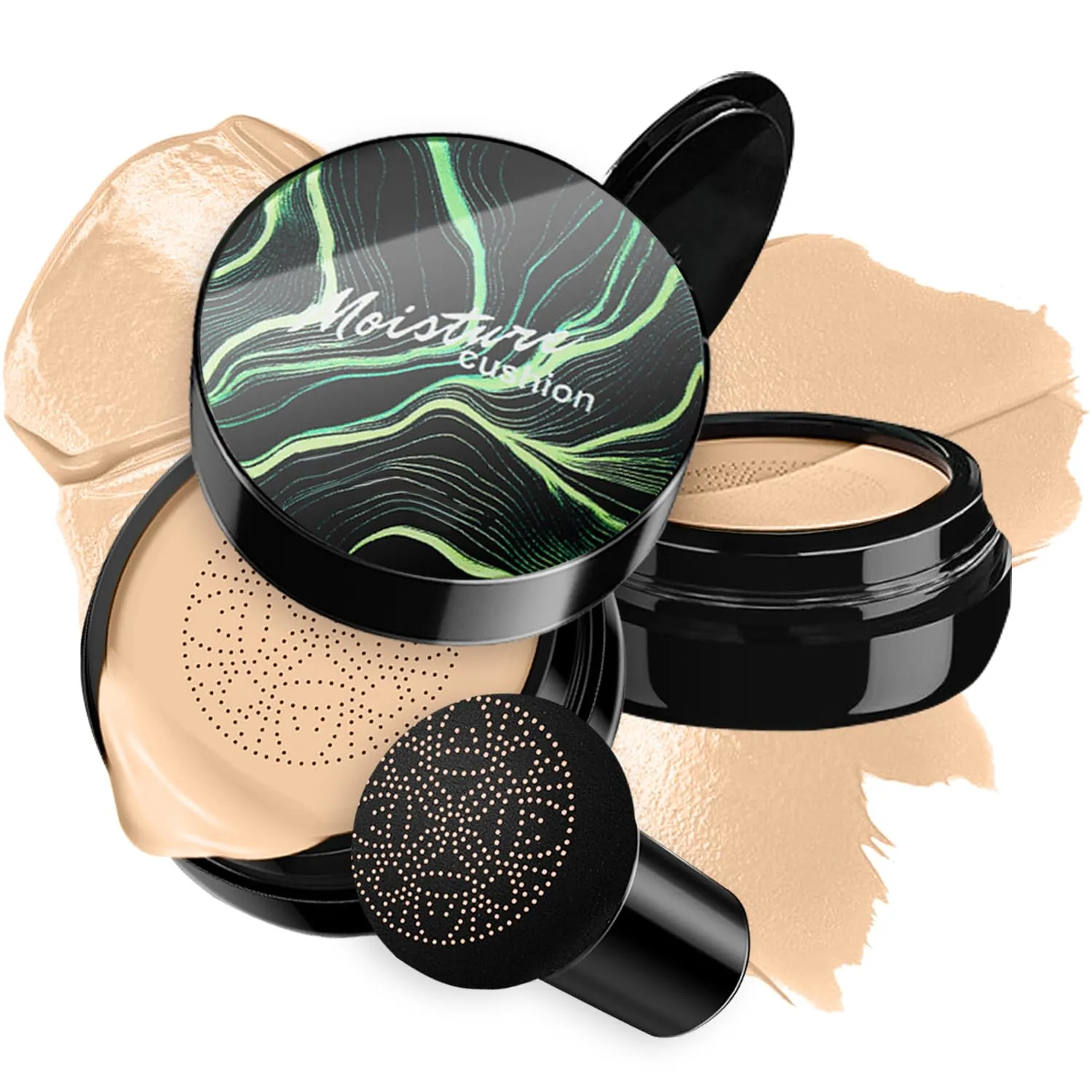 Mushroom Head Air Cushion CC Cream Foundation BB Cream Foundation Makeup Moisturizing CC Cream Liquid Foundation,Concealer Lasting Makeup Foundation Even Skin Tone Makeup Base Primer(#02 Natural))