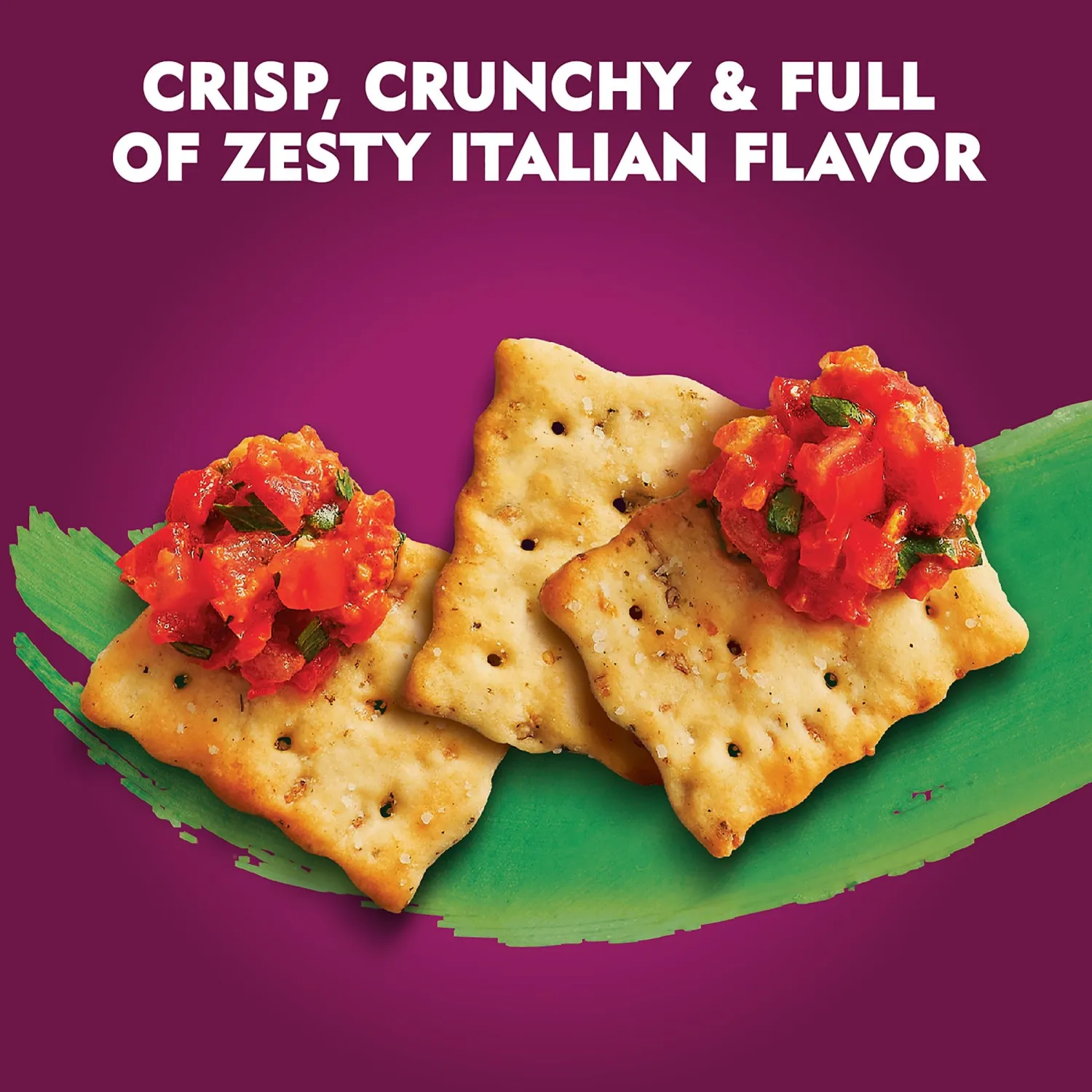 Toasteds Flatbreads Crackers, Party Snacks, Lunch Snacks, Italian Herb, 8.7oz Box (1 Box)
